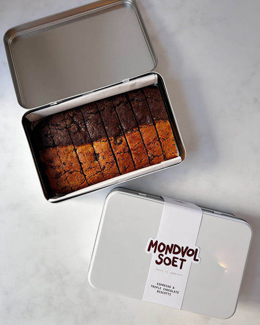 Triple Chocolate and Espresso Biscotti ~ Gift Tin