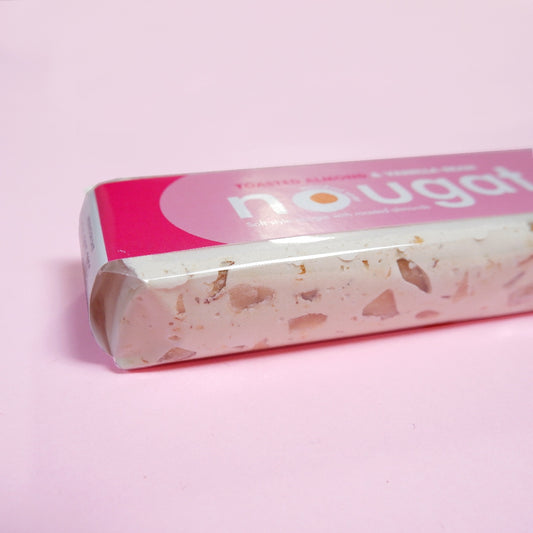 Toasted Almond and Vanilla Bean Nougat Bar (100g)